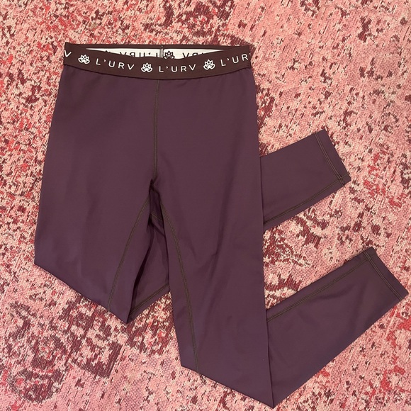 L'URV Pants - L’URV Purple/Eggplant Luxury Activewear/Athleisure Leggings, Size: Small